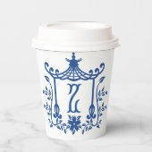 Chic Pagoda Monogram Z Papieren kopjes Papieren Bekers (Voorkant)
