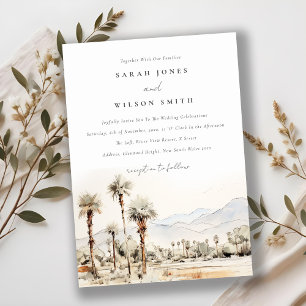 Chic Palm Springs California Landschap Huwelijk Kaart