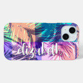 Chic Palm Tree Collage Case-Mate iPhone Case (Achterkant (horizontaal))