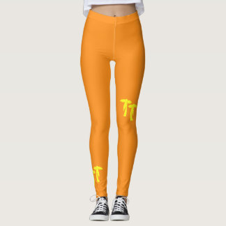 Chic Palm Trees - Oranje en geel Leggings