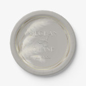 Chic Pampas Grass Papieren Bordje (Voorkant)