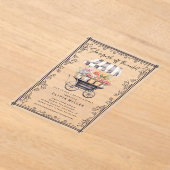 Chic Panier à fleurs Invitation de douche nuptiale (Poser)