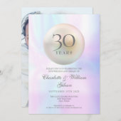 Chic Parel Foto 30e verjaardag Kaart (Voorkant / Achterkant)