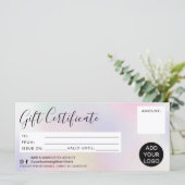 Chic parelholographic gift logo (Staand voorkant)