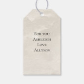 Chic Parelwitte Glam Bruiloft Bridal Shower Cadeaulabel (Voorkant)