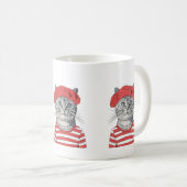 Chic Parijse kat Mok (Voorkant rechts)