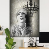 Chic Paris  Chandelier geweldige gatsby Poster (Thuiskantoor)