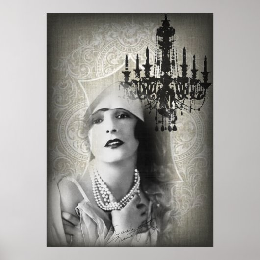 Chic Paris  Chandelier geweldige gatsby Poster (Voorkant)