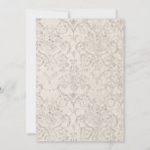 Chic Paris Eiffel Tour & Roses Elégante Invitation (Dos)