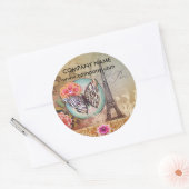 chic paris eiffel tower ronde sticker (Envelop)
