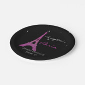 Chic Paris Geëigend op gezoet 16 Borden voor aange Papieren Bordje (Gekanteld)