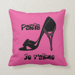 Chic Paris, je t'aime Eiffel Tower High Heel Kussen