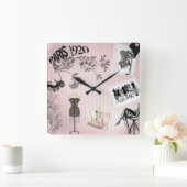 Chic Paris Mode Vierkante Klok (Huis)