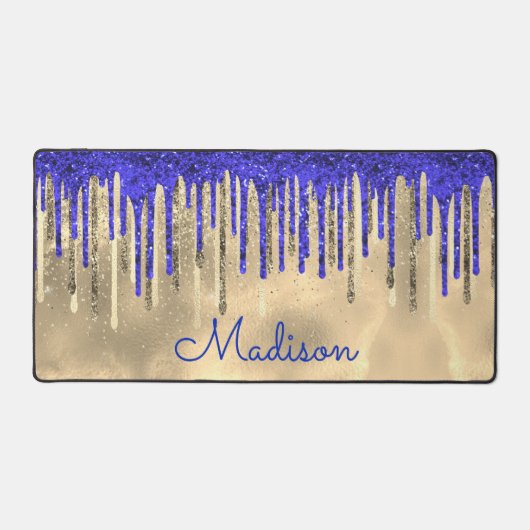 Chic parties scintillant d'or bleu royal gouttes m (Recto)