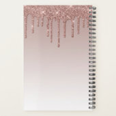 Chic Parties scintillant Drips Rose Gold Personnal (Dos)