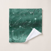 Chic Parties scintillant Emerald Green Silver de l (Gant de toilette)