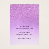 Chic parties scintillant violet carte d'affichage  (Dos)