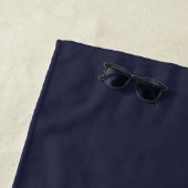 Chic Pas getrouwd de heer Mrs Dark Blue Monogramme Strandlaken (In situ)