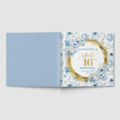 Chic Pastel Blue Sweet 16 livre d'hôtes avec étinc (Complet)