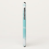 Chic Pastel Blue Waterverf Swirls met naam Case-Mate iPhone Case (Achterkant/links)