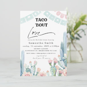 Chic Pastel Cactus Taco Bout Love Vrijgezellenfees Kaart