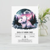 Chic Pastel Dino fête Anniversaire Invitation (Debout devant)