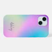 Chic Pastel Holographic Personalized Name (Verso Horizontal)