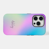 Chic Pastel Holographic Personalized Name (Verso Horizontal)