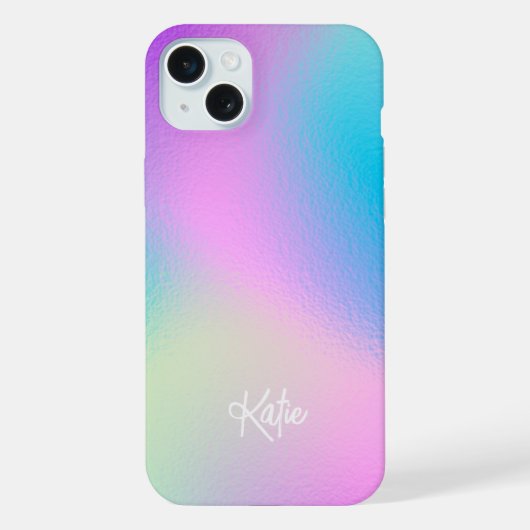 Chic Pastel Holographic with Name (Verso)