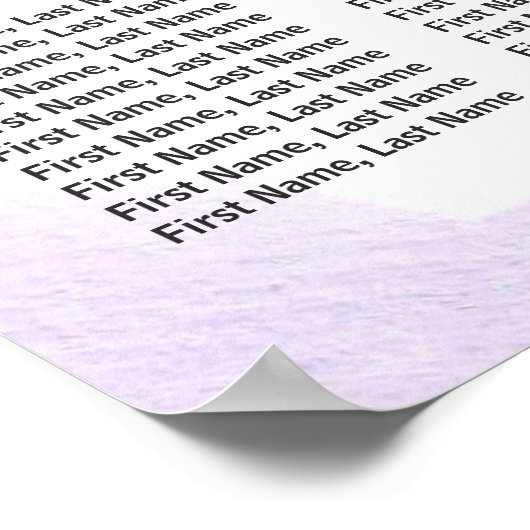 Chic Pastel Purple 12 Tables Tableau Mariage (Coin)