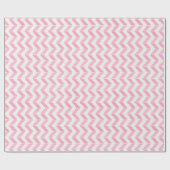Chic Pastel Roze & Mint Chevron Aangepast monogram Cadeaupapier (Vlak)