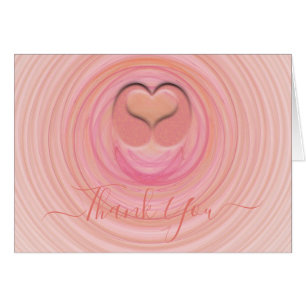 Chic Pastel Spirals 3D Heart gepersonaliseerd binn