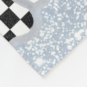 Chic Patchwork Suspicious Black Cat Gingham & Chec Fleece Deken (Hoek)