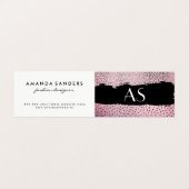 Chic patroon / Klassiek monogram Visitekaartjes (Buitenkant ongevouwen)