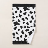 Chic Pays Motif de vache noire et blanche (Serviette à main)