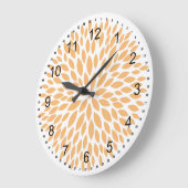 Chic Peach Floral Grote Klok (Hoek)