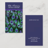 Chic Peacock Feathers Visitekaartje (Voorkant / Achterkant)