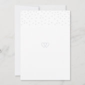 Chic Pearls on Black and White Wedding Invitation Kaart (Achterkant)