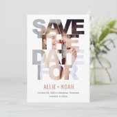 Chic Peek EDITABLE KLOR sparen de Kaart van de Dat (Staand voorkant)