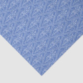 Chic Periwinkle Blue Floral Diamond Pattern Tissuepapier (Detail)
