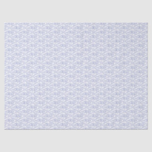 Chic Periwinkle Blue White Floral Diamond Pattern Tissuepapier