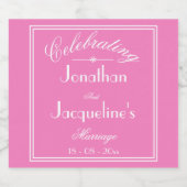 Chic Personal Name Wedding Beer Bottle Labels Bier Etiket (Enkel label)