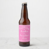 Chic Personal Name Wedding Beer Bottle Labels Bier Etiket (Voorkant)