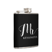 Chic Personalized de heer Pas getrouwd Typografie Heupfles (Rechts)