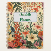 Chic personalized Flower  Productivity & Goal  Planner (Voorkant)