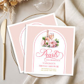 Chic Personalized Pearls and Prosecco Napkins Servet