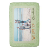 Chic Personalized Photo Text Grandma Gift Green Badmat (Voorkant Verticaal)