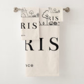 Chic Personalized Towel Set for Bathroom & Spa (En situation)