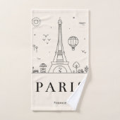 Chic Personalized Towel Set for Bathroom & Spa (Serviette à main)