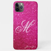 Chic Personated roze magenta Sparkles Glitter Case-Mate iPhone Case (Achterkant)